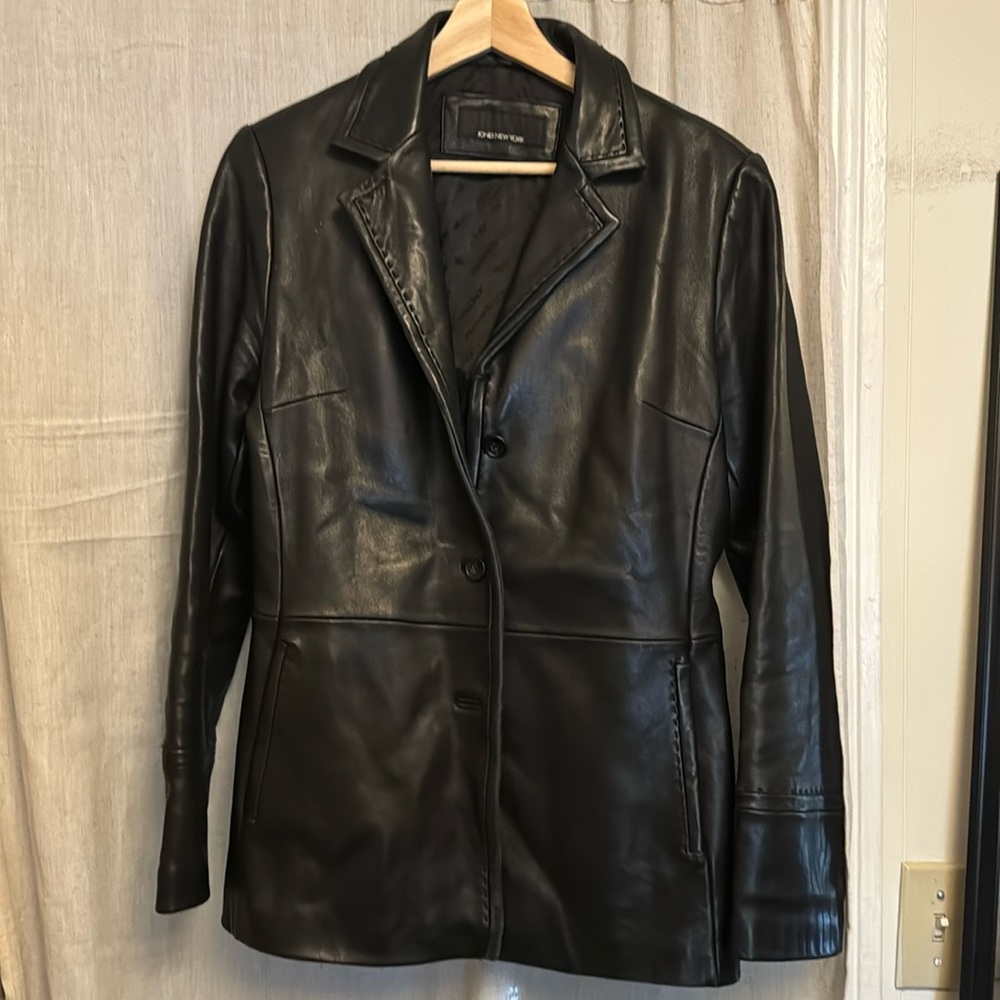 Black leather jacket